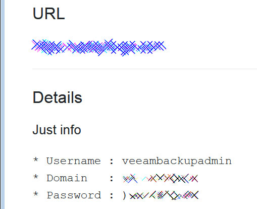 Leaked Veeam Account