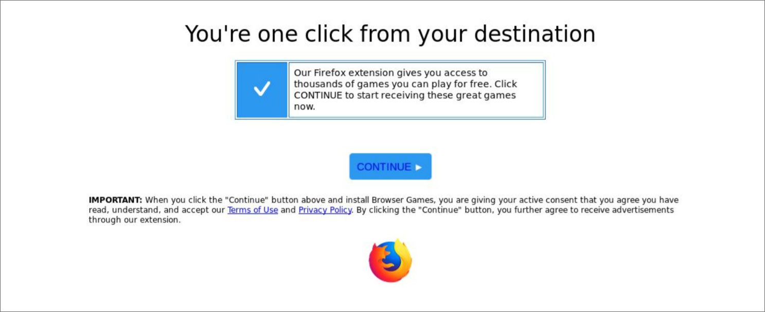 Example advertisement shown by WP-VCD