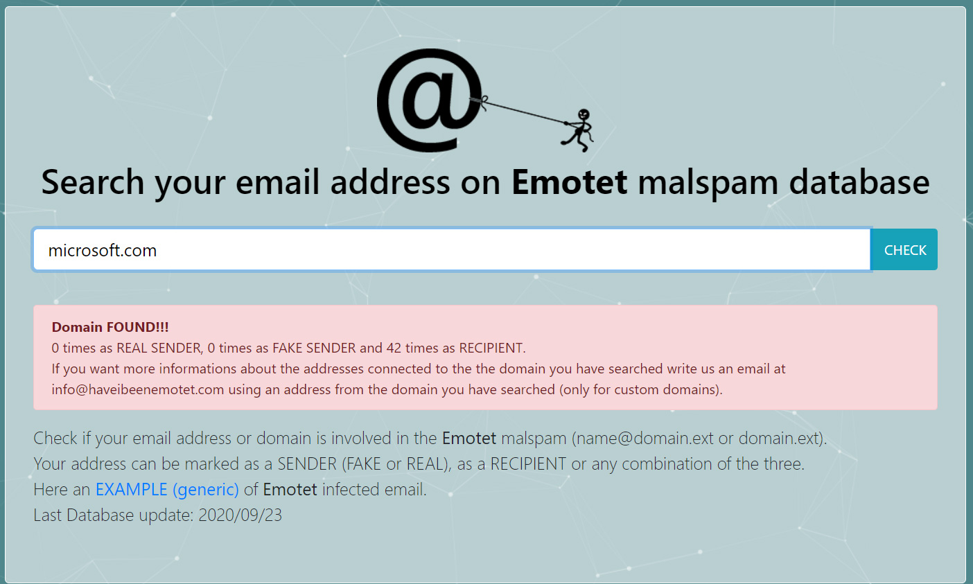 Emotet emails targeting microsoft.com