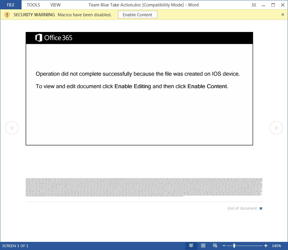 Malicious Word Document Attachment